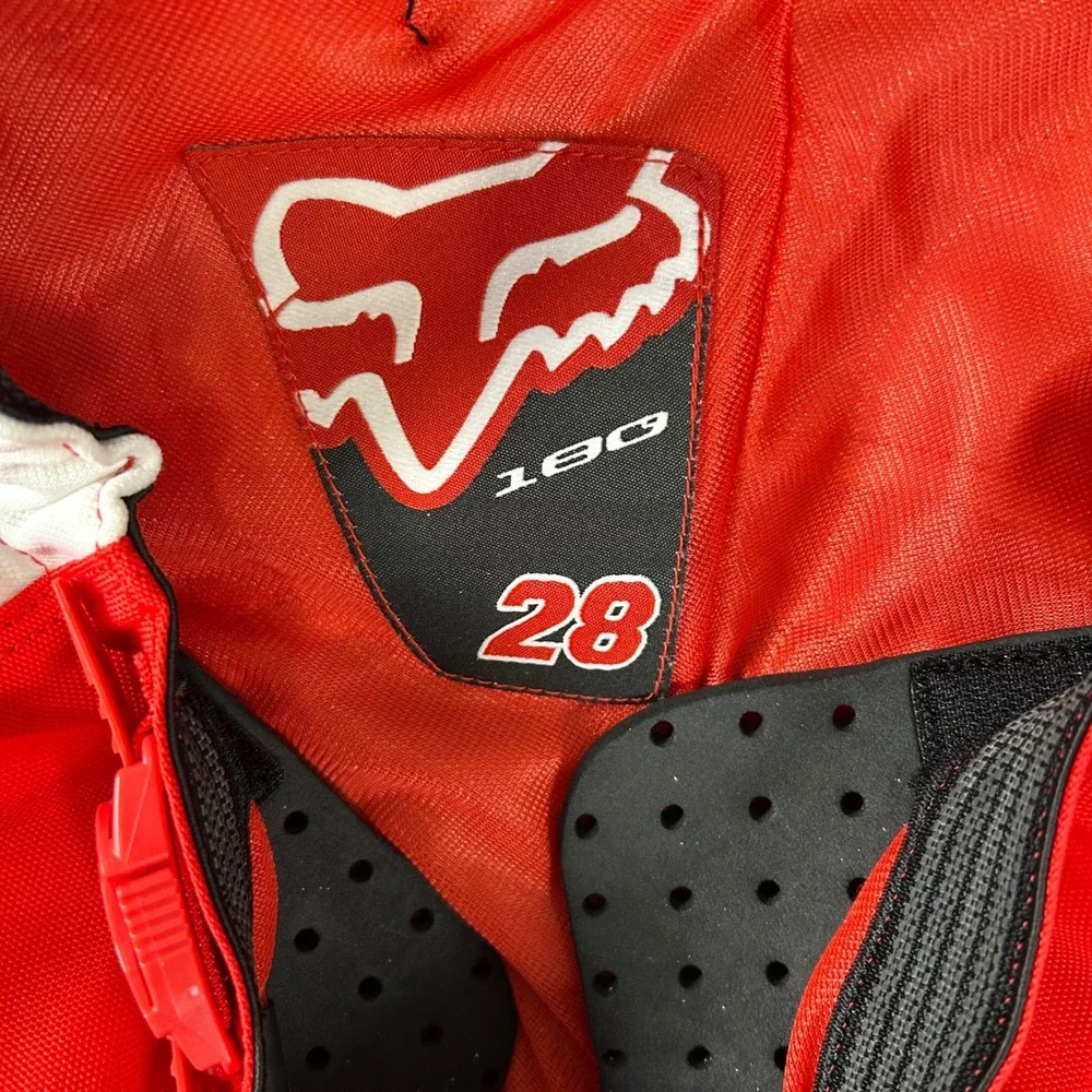 Fox Racing 180 Motocross‎ Pants Paddded Mens 28 Red White Black Racing